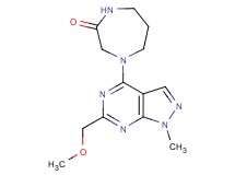 4-[6-(methoxymethyl)-1-methyl-1H-pyrazolo[3,4-d]pyrimidin-4-yl]-1,4-diazepan-2-one