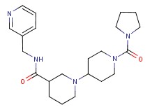 N-(pyridin-3-ylmethyl)-1'-(pyrrolidin-1-ylcarbonyl)-1,4'-bipiperidine-3-carboxamide