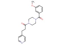 1-(3-methoxybenzoyl)-4-[3-(4-pyridinyl)propanoyl]piperazine