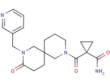 1-{[9-oxo-8-(3-pyridinylmethyl)-2,8-diazaspiro[5.5]undec-2-yl]carbonyl}cyclopropanecarboxamide
