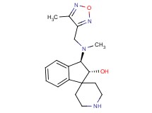 (2R*,3R*)-3-{methyl[(4-methyl-1,2,5-oxadiazol-3-yl)methyl]amino}-2,3-dihydrospiro[indene-1,4'-piperidin]-2-ol