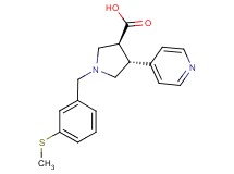 (3S*,4R*)-1-[3-(methylthio)benzyl]-4-pyridin-4-ylpyrrolidine-3-carboxylic acid