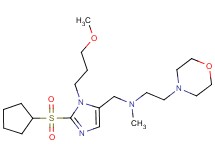 N-{[2-(cyclopentylsulfonyl)-1-(3-methoxypropyl)-1H-imidazol-5-yl]methyl}-N-methyl-2-(4-morpholinyl)ethanamine