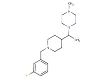 1-{1-[1-(3-fluorobenzyl)-4-piperidinyl]ethyl}-4-methylpiperazine