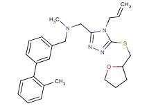 ({4-allyl-5-[(tetrahydro-2-furanylmethyl)thio]-4H-1,2,4-triazol-3-yl}methyl)methyl[(2'-methyl-3-biphenylyl)methyl]amine
