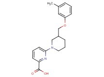 6-{3-[(3-methylphenoxy)methyl]-1-piperidinyl}-2-pyridinecarboxylic acid