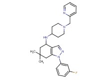 1-(3-fluorophenyl)-6,6-dimethyl-N-[1-(2-pyridinylmethyl)-4-piperidinyl]-4,5,6,7-tetrahydro-1H-indazol-4-amine