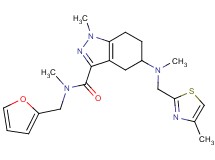 N-(2-furylmethyl)-N,1-dimethyl-5-{methyl[(4-methyl-1,3-thiazol-2-yl)methyl]amino}-4,5,6,7-tetrahydro-1H-indazole-3-carboxamide