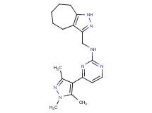 N-(1,4,5,6,7,8-hexahydrocyclohepta[c]pyrazol-3-ylmethyl)-4-(1,3,5-trimethyl-1H-pyrazol-4-yl)-2-pyrimidinamine