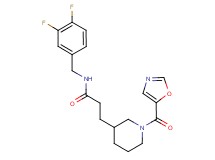 N-(3,4-difluorobenzyl)-3-[1-(1,3-oxazol-5-ylcarbonyl)piperidin-3-yl]propanamide