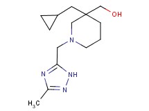 {3-(cyclopropylmethyl)-1-[(3-methyl-1H-1,2,4-triazol-5-yl)methyl]piperidin-3-yl}methanol