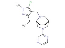(1R*,5R*)-6-[(5-chloro-3-ethyl-1-methyl-1H-pyrazol-4-yl)methyl]-3-(2-pyrazinyl)-3,6-diazabicyclo[3.2.2]nonane