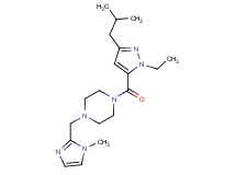 1-[(1-ethyl-3-isobutyl-1H-pyrazol-5-yl)carbonyl]-4-[(1-methyl-1H-imidazol-2-yl)methyl]piperazine