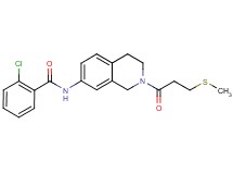 2-chloro-N-{2-[3-(methylthio)propanoyl]-1,2,3,4-tetrahydro-7-isoquinolinyl}benzamide