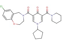 3-[(7-chloro-2,3-dihydro-1,4-benzoxazepin-4(5H)-yl)carbonyl]-1-cyclopentyl-5-(1-piperidinylcarbonyl)-4(1H)-pyridinone