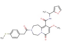 N-[1-(2-furyl)ethyl]-9-methoxy-3-{[4-(methylthio)phenyl]acetyl}-7-oxo-1,2,3,4,5,7-hexahydropyrido[1,2-d][1,4]diazepine-10-carboxamide