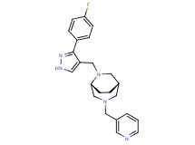 (1S*,5R*)-6-{[3-(4-fluorophenyl)-1H-pyrazol-4-yl]methyl}-3-(pyridin-3-ylmethyl)-3,6-diazabicyclo[3.2.2]nonane