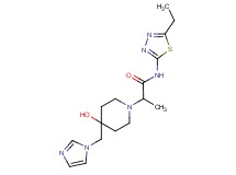 N-(5-ethyl-1,3,4-thiadiazol-2-yl)-2-[4-hydroxy-4-(1H-imidazol-1-ylmethyl)piperidin-1-yl]propanamide