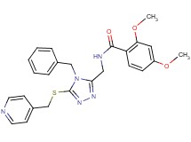 N-({4-benzyl-5-[(4-pyridinylmethyl)thio]-4H-1,2,4-triazol-3-yl}methyl)-2,4-dimethoxybenzamide