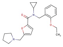 N-cyclopropyl-N-(2-ethoxybenzyl)-5-(pyrrolidin-1-ylmethyl)-2-furamide