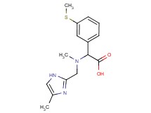 {methyl[(4-methyl-1H-imidazol-2-yl)methyl]amino}[3-(methylthio)phenyl]acetic acid