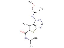 N-isopropyl-4-{[1-(methoxymethyl)propyl]amino}-5-methylthieno[2,3-d]pyrimidine-6-carboxamide