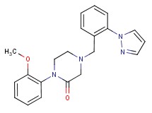 1-(2-methoxyphenyl)-4-[2-(1H-pyrazol-1-yl)benzyl]-2-piperazinone