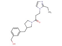 [3-({1-[3-(2-ethyl-1H-imidazol-1-yl)propanoyl]pyrrolidin-3-yl}methyl)phenyl]methanol