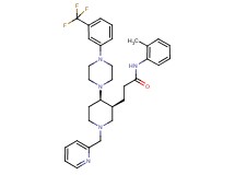 N-(2-methylphenyl)-3-((3S*,4R*)-1-(2-pyridinylmethyl)-4-{4-[3-(trifluoromethyl)phenyl]-1-piperazinyl}-3-piperidinyl)propanamide
