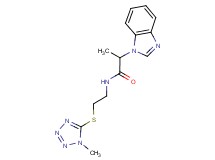 2-(1H-benzimidazol-1-yl)-N-{2-[(1-methyl-1H-tetrazol-5-yl)thio]ethyl}propanamide