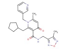 2-(cyclopentylmethyl)-6-methyl-N-[(4-methyl-1,2,5-oxadiazol-3-yl)methyl]-4-oxo-1-(3-pyridinylmethyl)-1,4-dihydro-3-pyridinecarboxamide