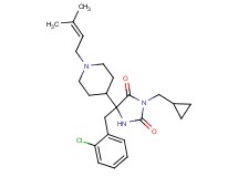 5-(2-chlorobenzyl)-3-(cyclopropylmethyl)-5-[1-(3-methyl-2-buten-1-yl)-4-piperidinyl]-2,4-imidazolidinedione