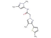 N-(1,3-dimethyl-1H-pyrazol-5-yl)-2-[4-methyl-3-(5-methyl-2-thienyl)-1H-pyrazol-1-yl]acetamide