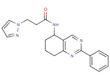 N-(2-phenyl-5,6,7,8-tetrahydro-5-quinazolinyl)-3-(1H-pyrazol-1-yl)propanamide