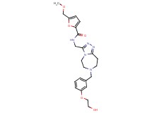 N-({7-[3-(2-hydroxyethoxy)benzyl]-6,7,8,9-tetrahydro-5H-[1,2,4]triazolo[4,3-d][1,4]diazepin-3-yl}methyl)-5-(methoxymethyl)-2-furamide