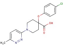 4-(4-chlorophenoxy)-1-(6-methylpyridazin-3-yl)piperidine-4-carboxylic acid