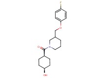 cis-4-({3-[(4-fluorophenoxy)methyl]-1-piperidinyl}carbonyl)cyclohexanol