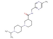 1'-isopropyl-N-[(5-methylpyrazin-2-yl)methyl]-1,4'-bipiperidine-3-carboxamide