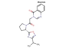 3-{2-[(2S)-2-(3-isopropyl-1,2,4-oxadiazol-5-yl)-1-pyrrolidinyl]-2-oxoethyl}-4(3H)-quinazolinone