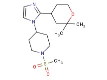 4-[2-(2,2-dimethyltetrahydro-2H-pyran-4-yl)-1H-imidazol-1-yl]-1-(methylsulfonyl)piperidine