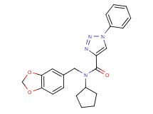 N-(1,3-benzodioxol-5-ylmethyl)-N-cyclopentyl-1-phenyl-1H-1,2,3-triazole-4-carboxamide