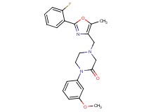 4-{[2-(2-fluorophenyl)-5-methyl-1,3-oxazol-4-yl]methyl}-1-(3-methoxyphenyl)-2-piperazinone