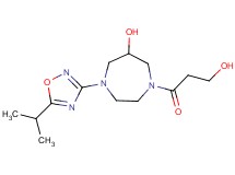 1-(3-hydroxypropanoyl)-4-(5-isopropyl-1,2,4-oxadiazol-3-yl)-1,4-diazepan-6-ol