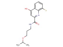 8-fluoro-4-hydroxy-N-(3-isopropoxypropyl)-2-quinolinecarboxamide