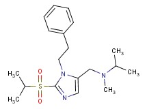 N-{[2-(isopropylsulfonyl)-1-(2-phenylethyl)-1H-imidazol-5-yl]methyl}-N-methyl-2-propanamine