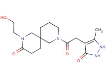 2-(2-hydroxyethyl)-8-[(5-methyl-3-oxo-2,3-dihydro-1H-pyrazol-4-yl)acetyl]-2,8-diazaspiro[5.5]undecan-3-one