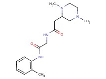 N~2~-[(1,4-dimethyl-2-piperazinyl)acetyl]-N~1~-(2-methylphenyl)glycinamide bis(trifluoroacetate)
