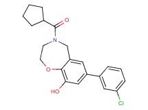 7-(3-chlorophenyl)-4-(cyclopentylcarbonyl)-2,3,4,5-tetrahydro-1,4-benzoxazepin-9-ol