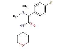 2-(dimethylamino)-2-(4-fluorophenyl)-N-(tetrahydro-2H-pyran-4-yl)acetamide