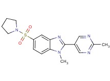 1-methyl-2-(2-methylpyrimidin-5-yl)-5-(pyrrolidin-1-ylsulfonyl)-1H-benzimidazole